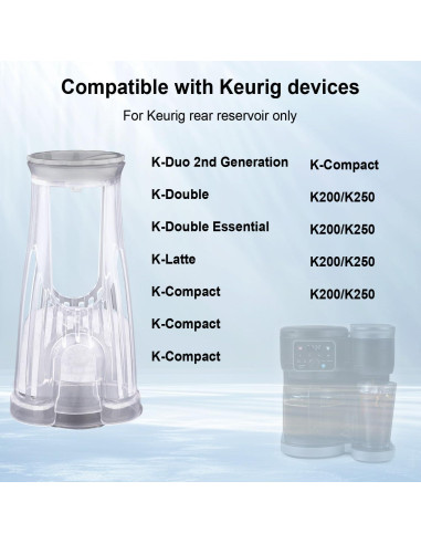 Soporte de Filtro para Cafetera Keurig 2.0 - Plástico Premium 12x5.8cm