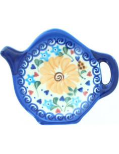 Soporte para Bolsas de Té Blue Rose - Cerámica Polaca 10.16x11.43cm 2