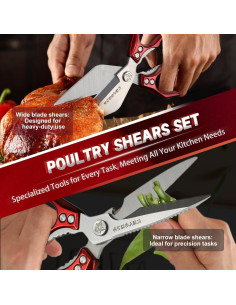 Juego de Tijeras de Cocina Dream Reach - Acero Inoxidable 2 Piezas 2