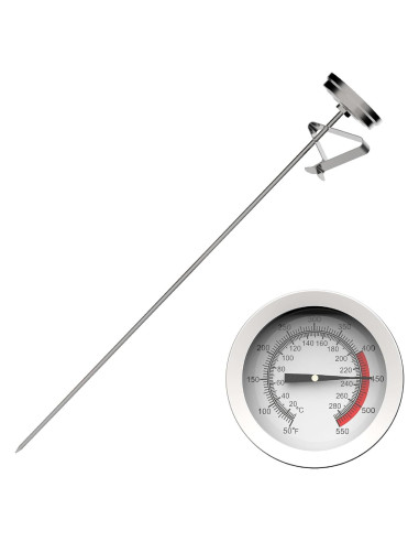 Termómetro de Caramelo con Clip para Olla 20,32 cm - Acero Inoxidable