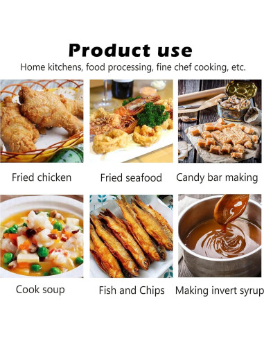 Termómetro de Caramelo con Clip para Olla 20,32 cm - Acero Inoxidable