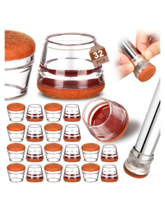 Protectores de Piso para Patas de Sillas Chunful 32 Pcs TPE