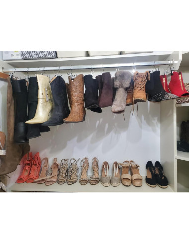12 Perchas Ajustables Dobles XinSeYuAN para Ropa y Botas