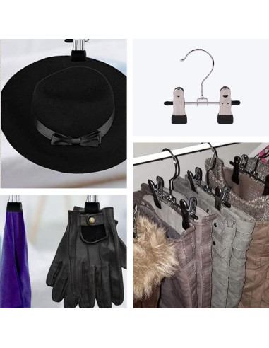 12 Perchas Ajustables Dobles XinSeYuAN para Ropa y Botas