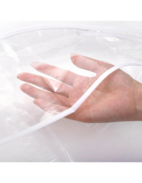 12 Gorros de Lluvia Transparentes Cididu con Visera Reutilizables