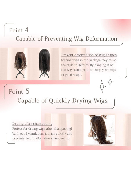 Soporte para Pelucas LINEASTORIA Colapsable Negro 35.56 cm