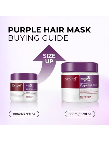 Mascarilla Capilar Morada Karseell 100ml - Neutraliza Amarillos