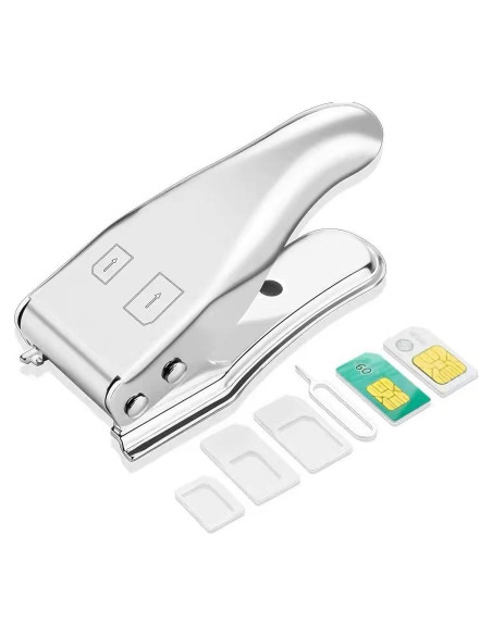 Cortador de tarjeta SIM HIYITKS 2 en 1 con adaptadores y pin
