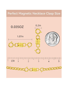 Cierres Magnéticos Clysoru 10 Pcs Oro y Plata para Joyería 2