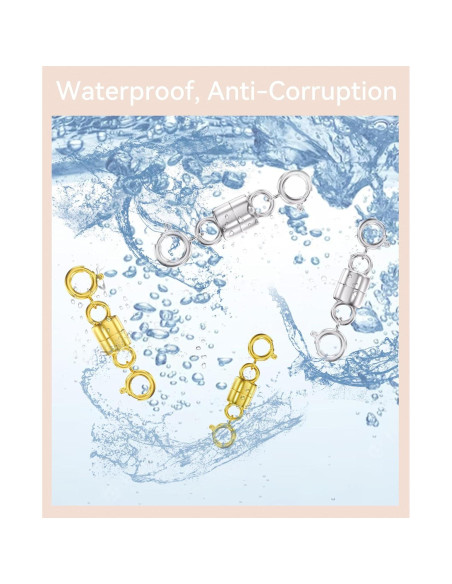 Cierres Magnéticos Clysoru 10 Pcs Oro y Plata para Joyería