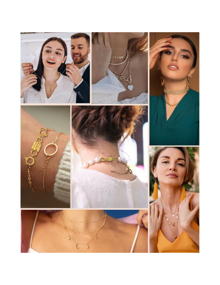 Cierres Magnéticos Clysoru 10 Pcs Oro y Plata para Joyería