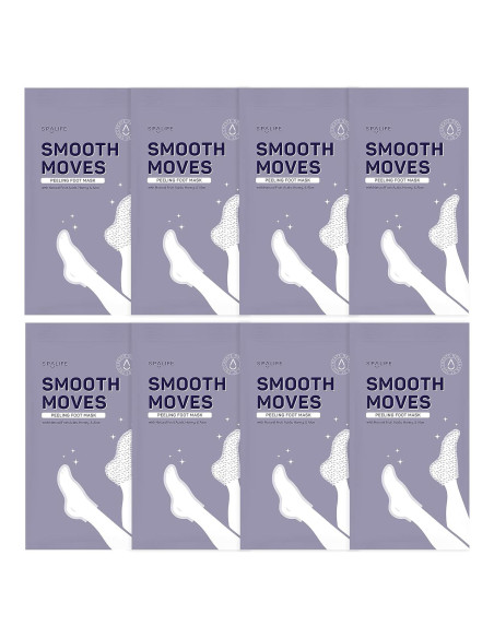 Máscara Exfoliante para Pies SpaLife - Paquete de 8 Unidades