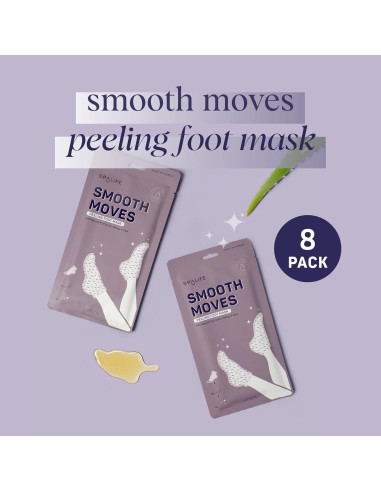 Máscara Exfoliante para Pies SpaLife - Paquete de 8 Unidades