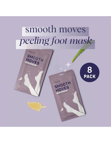 Máscara Exfoliante para Pies SpaLife - Paquete de 8 Unidades