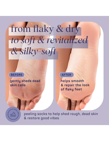 Máscara Exfoliante para Pies SpaLife - Paquete de 8 Unidades