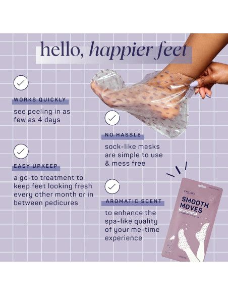 Máscara Exfoliante para Pies SpaLife - Paquete de 8 Unidades