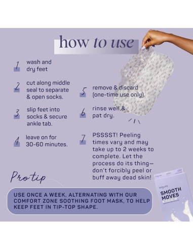 Máscara Exfoliante para Pies SpaLife - Paquete de 8 Unidades