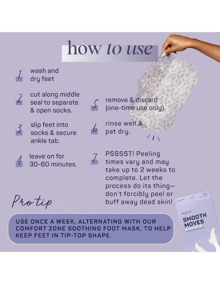 Máscara Exfoliante para Pies SpaLife - Paquete de 8 Unidades