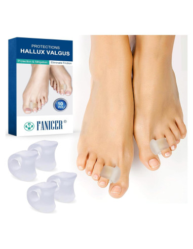 Separadores de Dedos de Silicona Viexpand - 10 Pcs para Juanetes