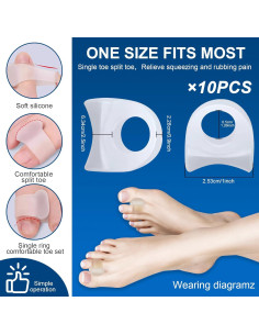 Separadores de Dedos de Silicona Viexpand - 10 Pcs para Juanetes 2