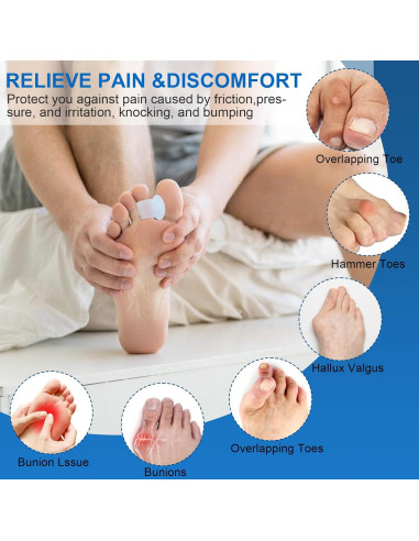 Separadores de Dedos de Silicona Viexpand - 10 Pcs para Juanetes