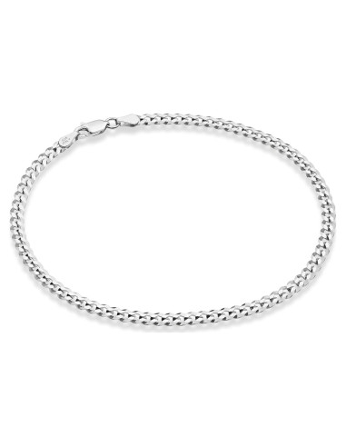 Tobillera de Plata Esterlina 925 Miabella 3.5mm Hecha en Italia