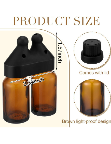 Inhalador de Aceite Esencial Chunful Doble 6x9cm a Prueba de Fugas