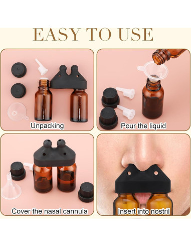 Inhalador de Aceite Esencial Chunful Doble 6x9cm a Prueba de Fugas