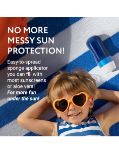 Aplicador de Protector Solar Recargable IMPRESA 177 ml con Esponjas 2