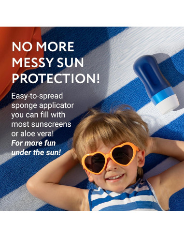 Aplicador de Protector Solar Recargable IMPRESA 177 ml con Esponjas