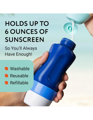 Aplicador de Protector Solar Recargable IMPRESA 177 ml con Esponjas