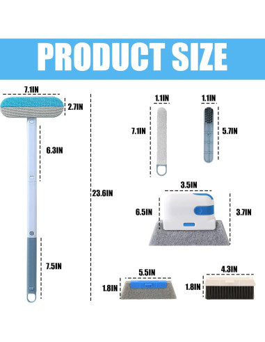Kit de limpieza de pantallas de ventanas TOAINRSI - 7 piezas
