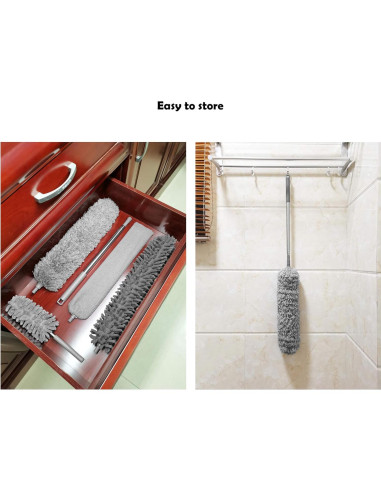 Kit de Plumero de Microfibra 5-en-1 BrilliantRay, Extensible 76-254 cm