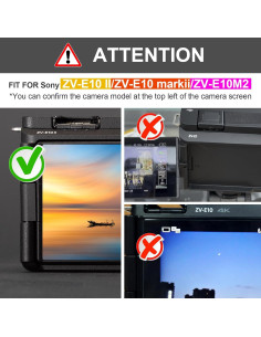 Funda de silicona VOVMOEYA para cámara Sony ZV-E10II + 2 protectores 2