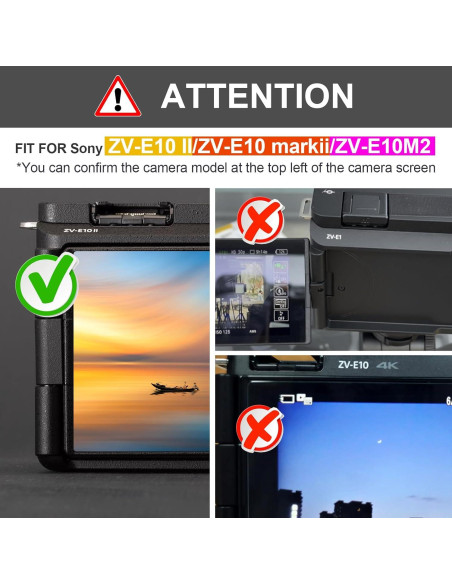 Funda de silicona VOVMOEYA para cámara Sony ZV-E10II + 2 protectores
