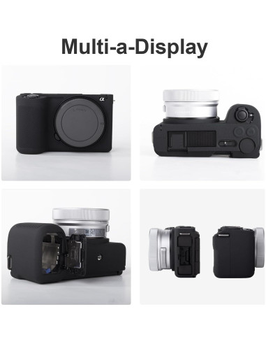 Funda de silicona VOVMOEYA para cámara Sony ZV-E10II + 2 protectores