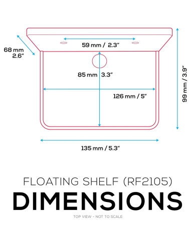 Estante Flotante BRAINWAVZ 12.7 cm Blanco para Pared