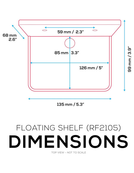 Estante Flotante BRAINWAVZ 12.7 cm Blanco para Pared