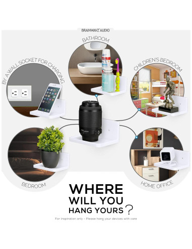 Estante Flotante BRAINWAVZ 12.7 cm Blanco para Pared