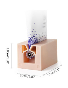 Exprimidor de Pasta de Dientes Jowxsx Rosa con Tubo Rodante 2