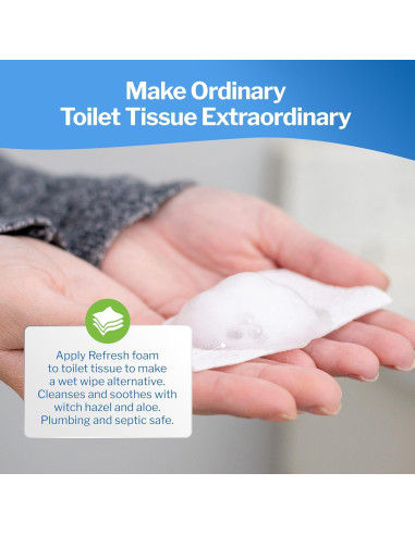 Toallita Líquida Refresh 50ml - Espuma para Papel Higiénico