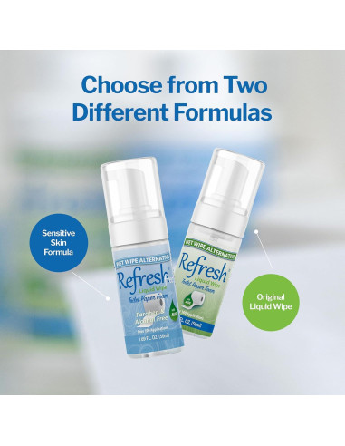 Toallita Líquida Refresh 50ml - Espuma para Papel Higiénico