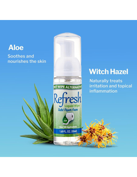 Toallita Líquida Refresh 50ml - Espuma para Papel Higiénico
