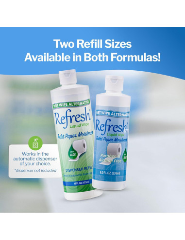 Toallita Líquida Refresh 50ml - Espuma para Papel Higiénico