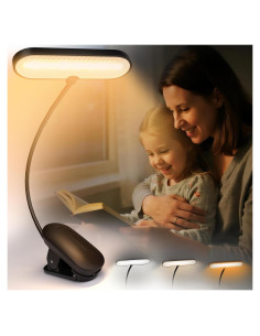 Luz de Libro TATAANTY Recargable LED 3 Modos de Color