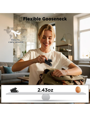 Luz de Libro TATAANTY Recargable LED 3 Modos de Color