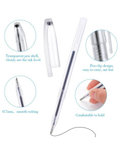 Bolígrafos Borrables por Calor TIESOME 4 Colores con 20 Recargas 2