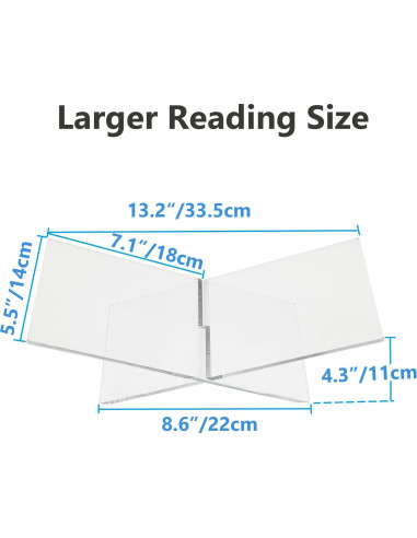 Soporte de Libro Acrílico SHTCSZBA 33.5x14x11 cm - 1 Set