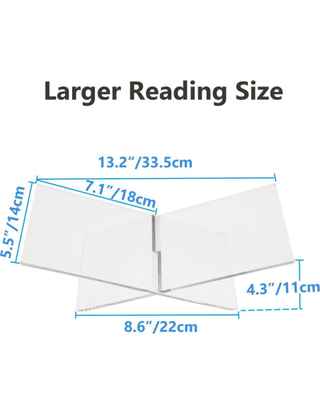 Soporte de Libro Acrílico SHTCSZBA 33.5x14x11 cm - 1 Set