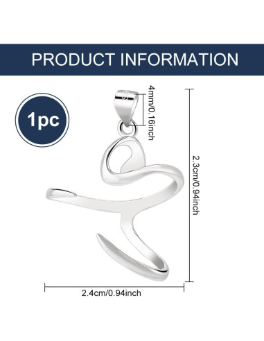 Base de Colgante de Plata Esterlina 925 para DIY 23x24mm